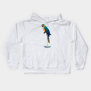 The blue-and-gold macaw, is a large South American parrot. Kids Hoodie